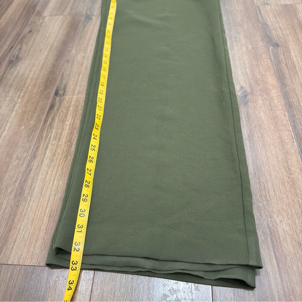 Wilfred Olive Green Wide-Leg Pants with Belt size 10 tall with inseam 33” - Picture 7 of 11